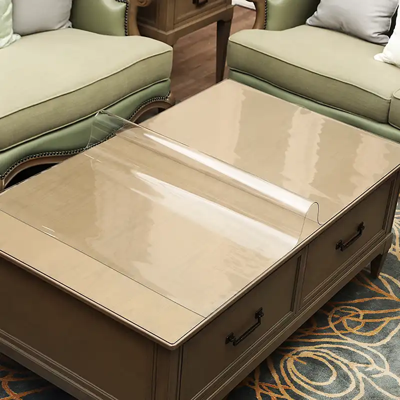 Bubm Clear Pvc Table Top Protector Non Slip Waterproof Pvc Table