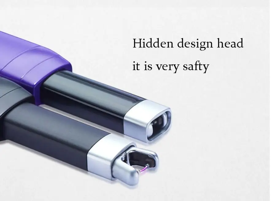  Metal case Long USB Electric arc kitchen windproof lightersrechargeable pulse lighter Candles and F - 32841760510