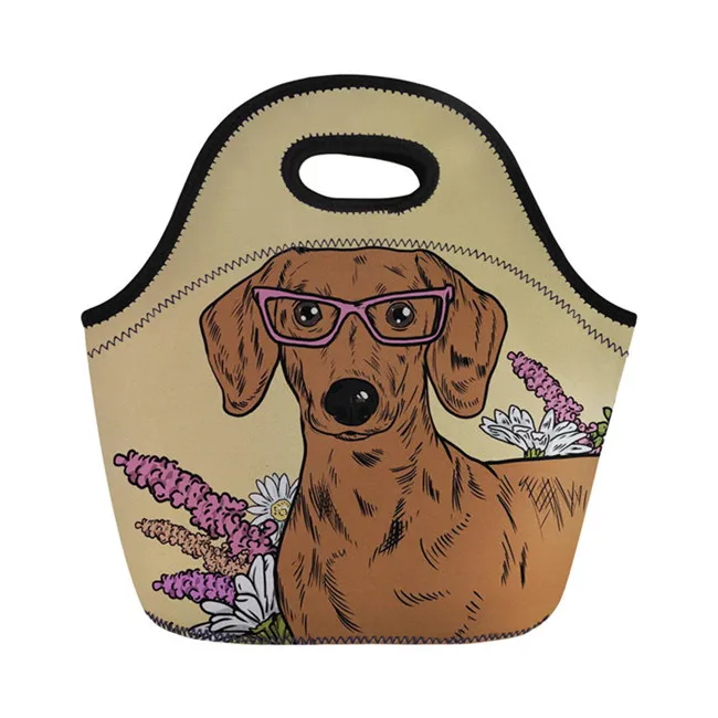 Twoheartsgirl милый одежда для собак Сумка для еды сумка из неопрена Для женщин детская сумка для обеда термальный Пикник Еда сумки тепловой мешок с мультяшным рисунком - Цвет: Z3002Z20