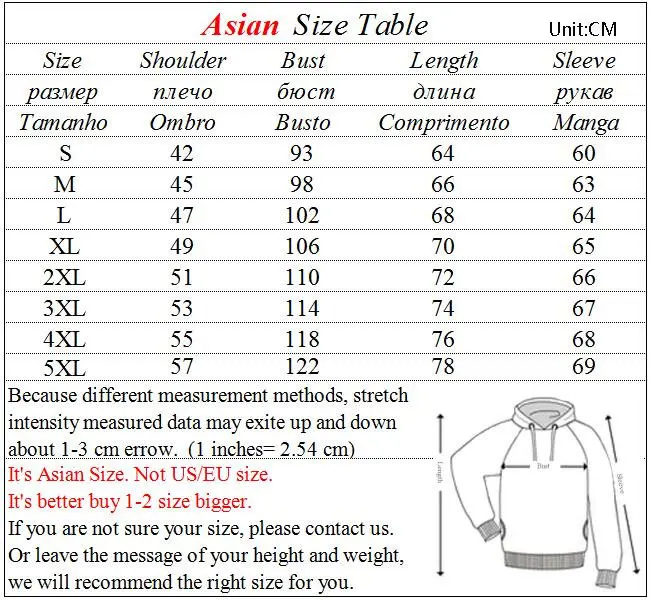 hoodies size