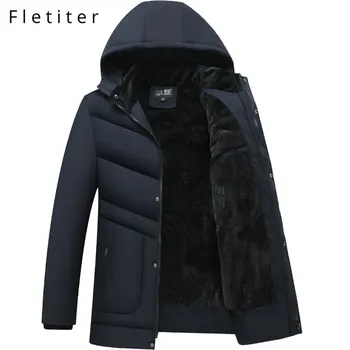 

Fletiter Brand Men Hooded Parkas New Fashion Mens Quality Casual Parka Coats Male Windproof Winter Parkas Outerwear 2020 new