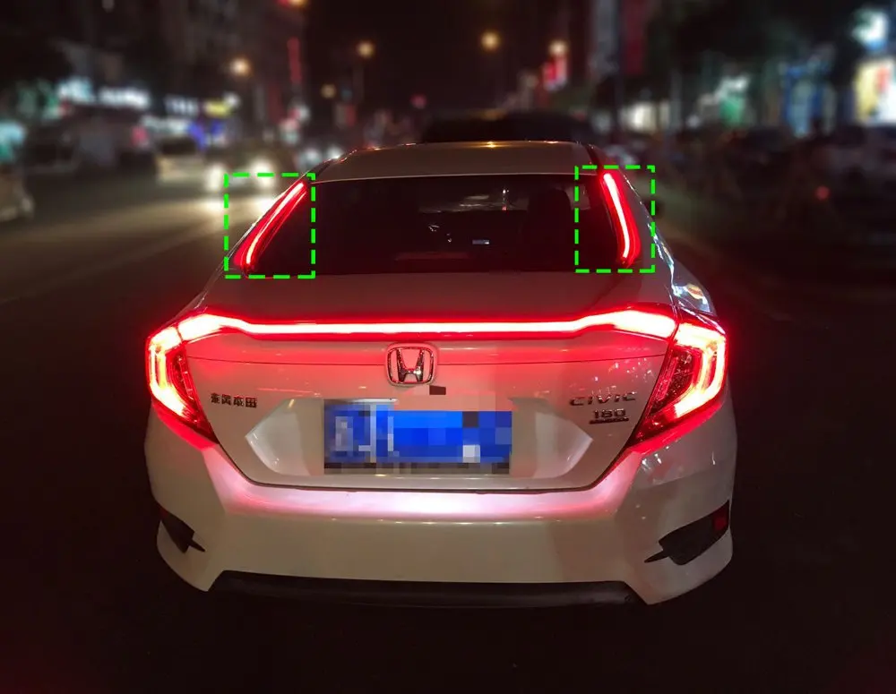 Задний светильник для Honda Civic красный светодиодный фонарь на окно багажника