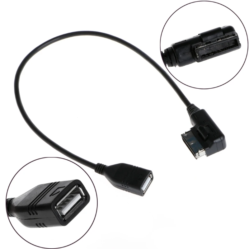 Автомобильный Кабель музыкальный интерфейс AMI MMI к USB кабель адаптер для Audi A3 A4 A5 A6 A8 Q5 Q7 Q8 VW CY030-CN