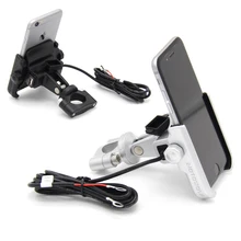 Универсальный держатель для телефона мотоцикла с USB зарядным устройством для KTM, Yamaha KAWASAKI BMW, Suzuki HONDA BENELLI DUCATI
