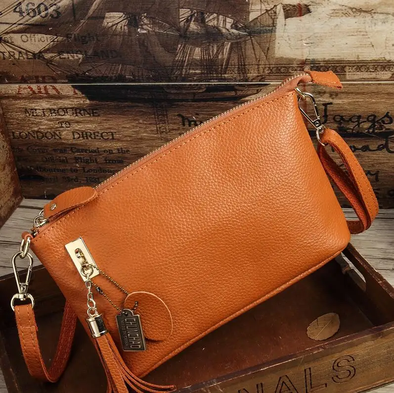 Гарантия Высокое качество Натуральная кожа женская сумка мессенджер винтажная сумка через плечо женская сумка через плечо Мягкая Повседневная сумка для покупок - Цвет: Light Brown
