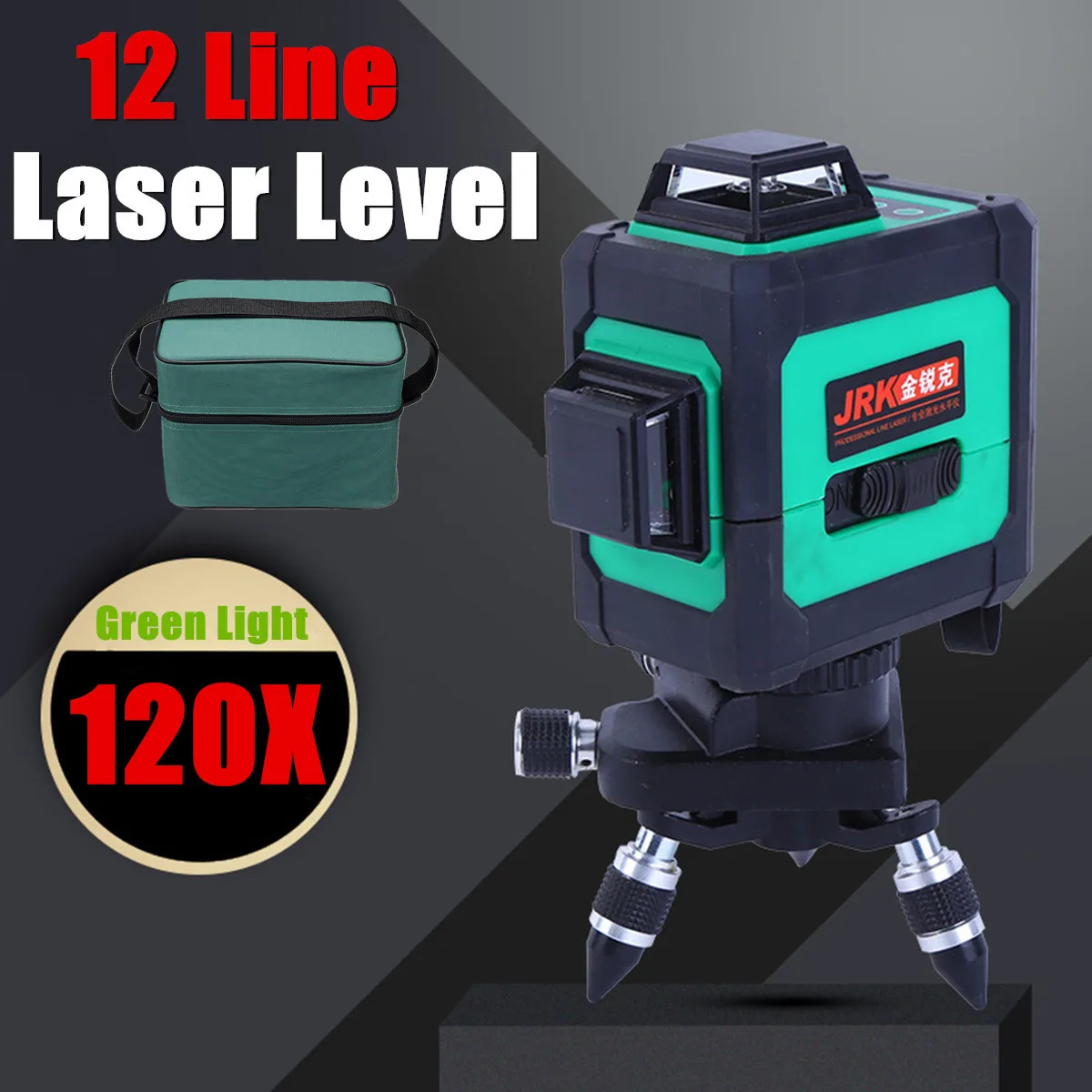 

3D Green Laser Level Self Leveling 360 Rotary Cross Measure 12 Lines 50 Times Wide Applications for Alignment Precise Mobility