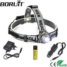 Boruit Aluminum XPE LED Headlamp with IR Sensor Control Headlight for Fishing Head Lamp Torch Lantern Light by 18650 Battery