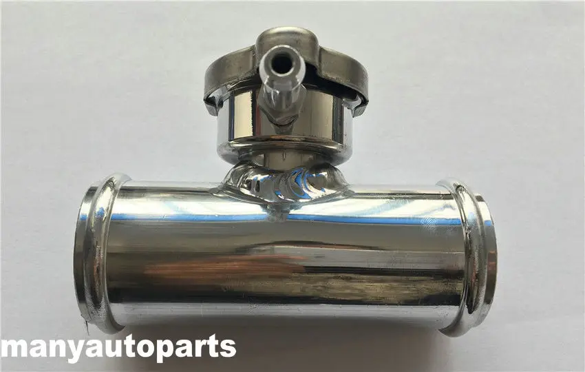 

1.5" 38mm Aluminum Hose In Line Radiator Hose Filler Neck + Cap NEW