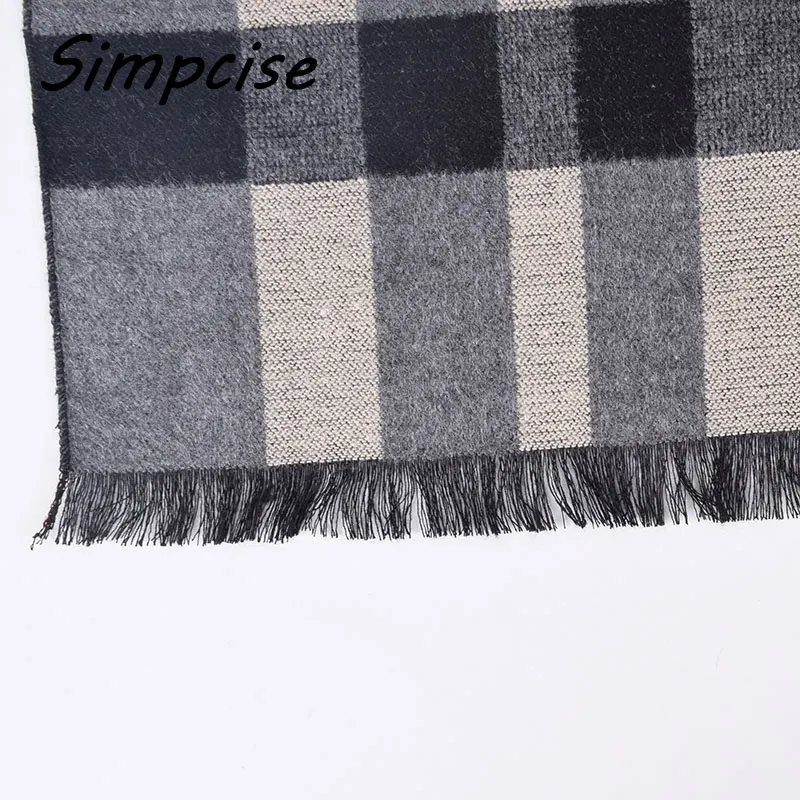 Latest style Design Fashion Men Double sided scarf Brand Winter Long Wool scarves Shawl A3A18912 mens snood scarf
