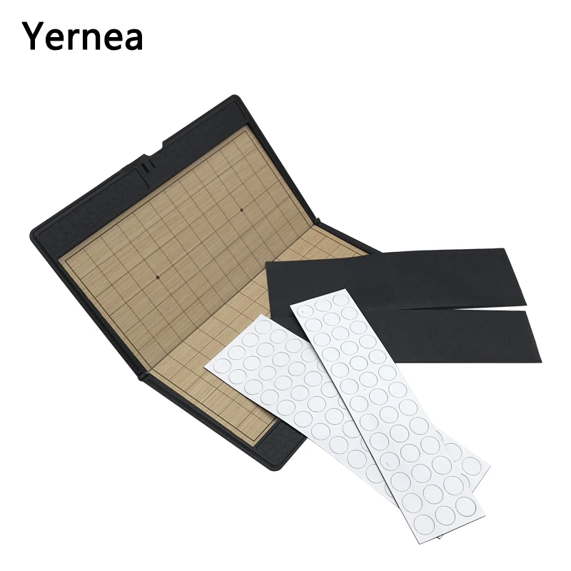 

Yernea New Portable Go Game Set Mini Chessboard Magnetic Chess Pieces Outdoor Sports Goods Chess Game Souptoys weiqi