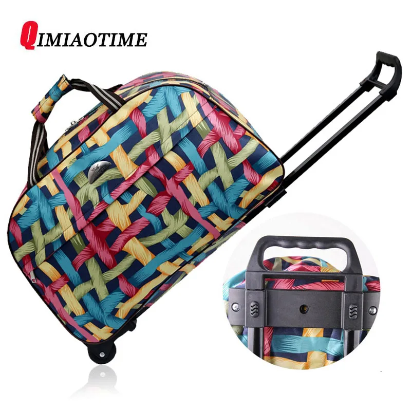 

QIMIAOTIME2018 New Oxford cloth Portable Travel Bag Waterproof Portable Large capacity Fashion Trolley Bag Travel Bag Duffel bag