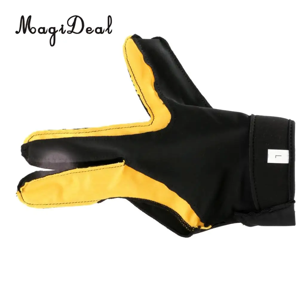 MagiDeal 1 Piece Three Fingers Full-finger Snooker Pool Cue Billiard Glove for Right Hand