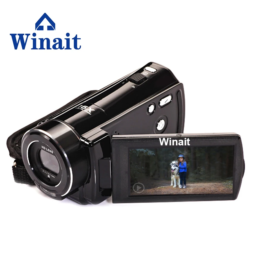 Winait  Mini HDV-V7 Professional 3.0 inch Rotation Touch Screen 1080P Full HD Flash Digital Video Camera with Remote Control