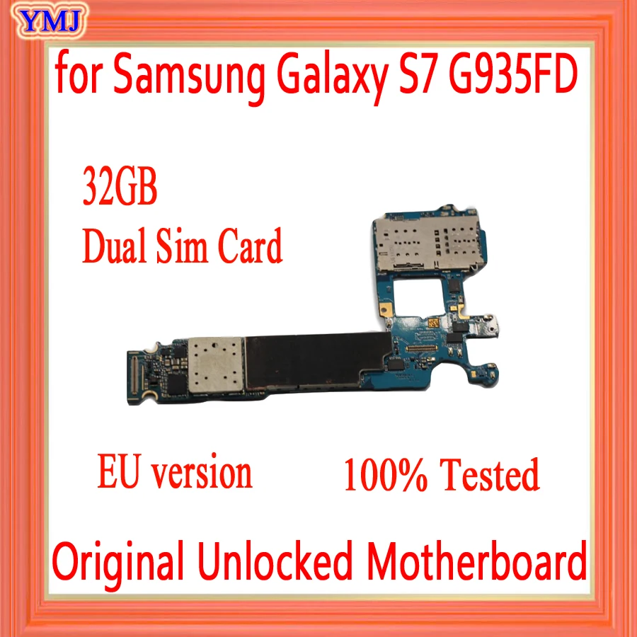 Оригинальная разблокированная материнская плата для Samsung Galaxy S7 edge G935FD 32 ГБ две