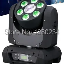 Дешевые dj огни 6 шт.* 10 Вт 5 в 1+ 1 шт.* 10 Вт Светодиодный луч движущийся головной свет