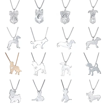 

Statement Choker Necklace Metal Alloy Pet Dog Family Stroll Design Chain Collar Bulldog Pendant Necklace Fashion Jewelry Women