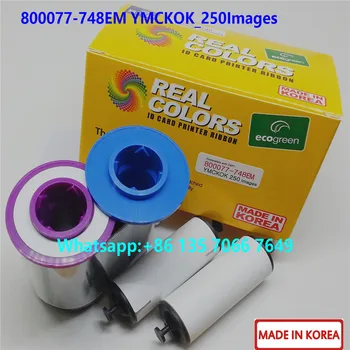 

5Pieces Compatible Zebra ZXP7 Ribbon 800077-748EM YMCKOK 250 Images Double Side Printing for Zebra ZXP7 Card Printer