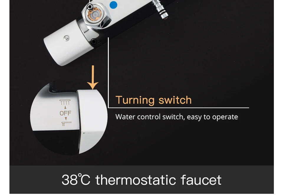 GAPPO Ванная Комната Дождь термостический смеситель для душа набор белый и хром цвет смеситель настенные наборы для душа и ванной
