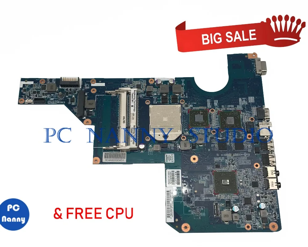 Sale PCNANNY for HP G62 CQ62 Mainboard  597673-001 Original laptop Motherboard DDR3 tested 0