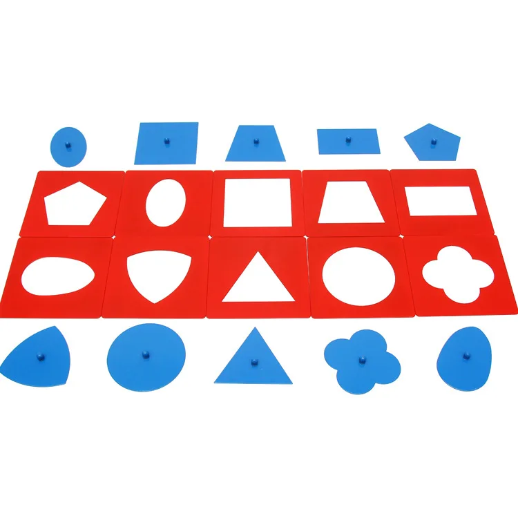 Детские игрушки материалы montessori Профессиональное качество металла набор вставок/10 дошкольного образования дошкольного геометрических фигур