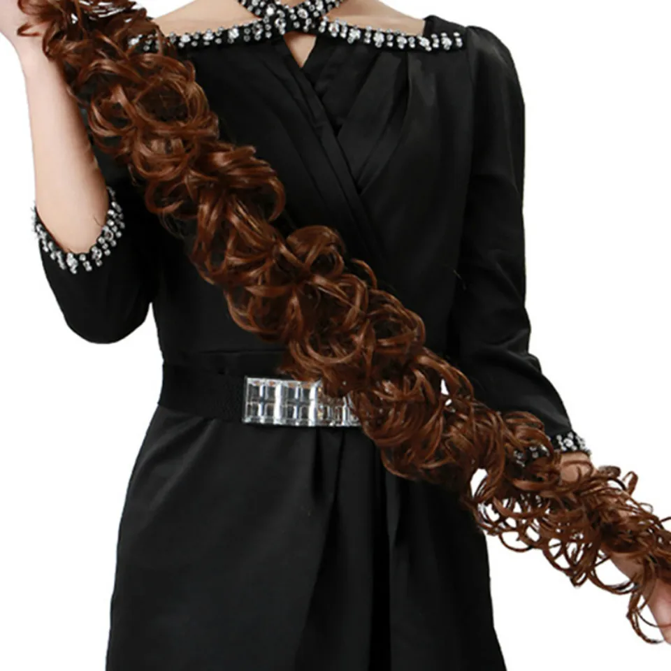 AOSI Synthetic Elastic Band Chignon Updo Twining hair Extension Curly Bun Hair Pieces Women Heat Resistant Hairpieces