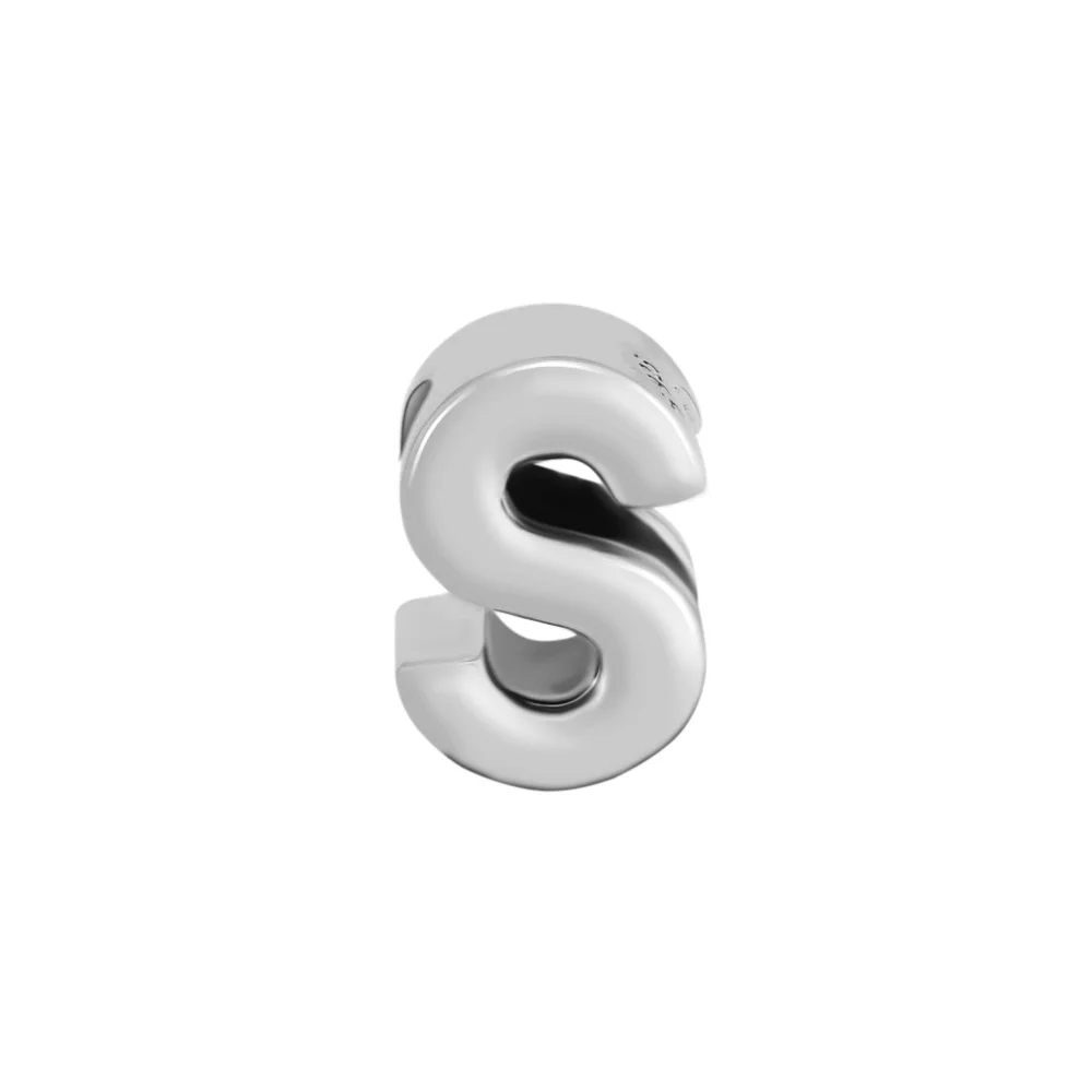 

CKK 925 Sterling Silver Letter S Charm Beads Original Fashion Jewelry Making Fits For Bracelets & Bangle