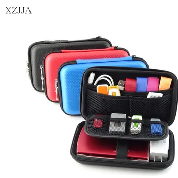 

XZJJA Big Capacity Mobile Kit Storage Boxes Earphone Wire Bag Data Line Cables Storage Bins USB Cable Data Line U Disk Organizer