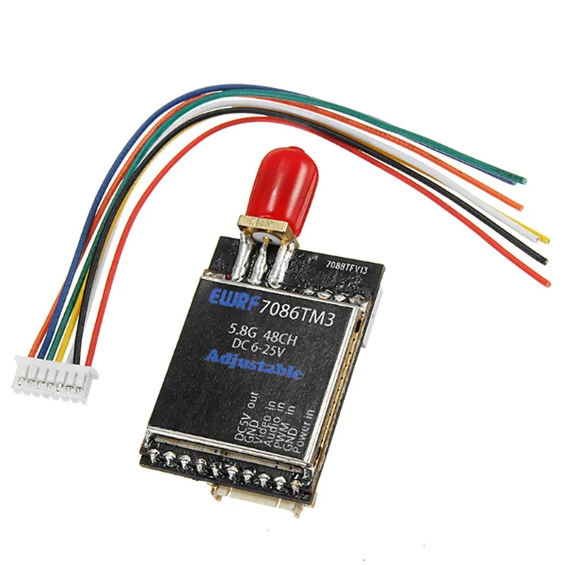 

EWRF 7086TM3 5.8G 48CH FPV Transmitter Wireless FPV Audio Video Transmitter 25mW/200mW/600mW Switchable Support OSD Configuring