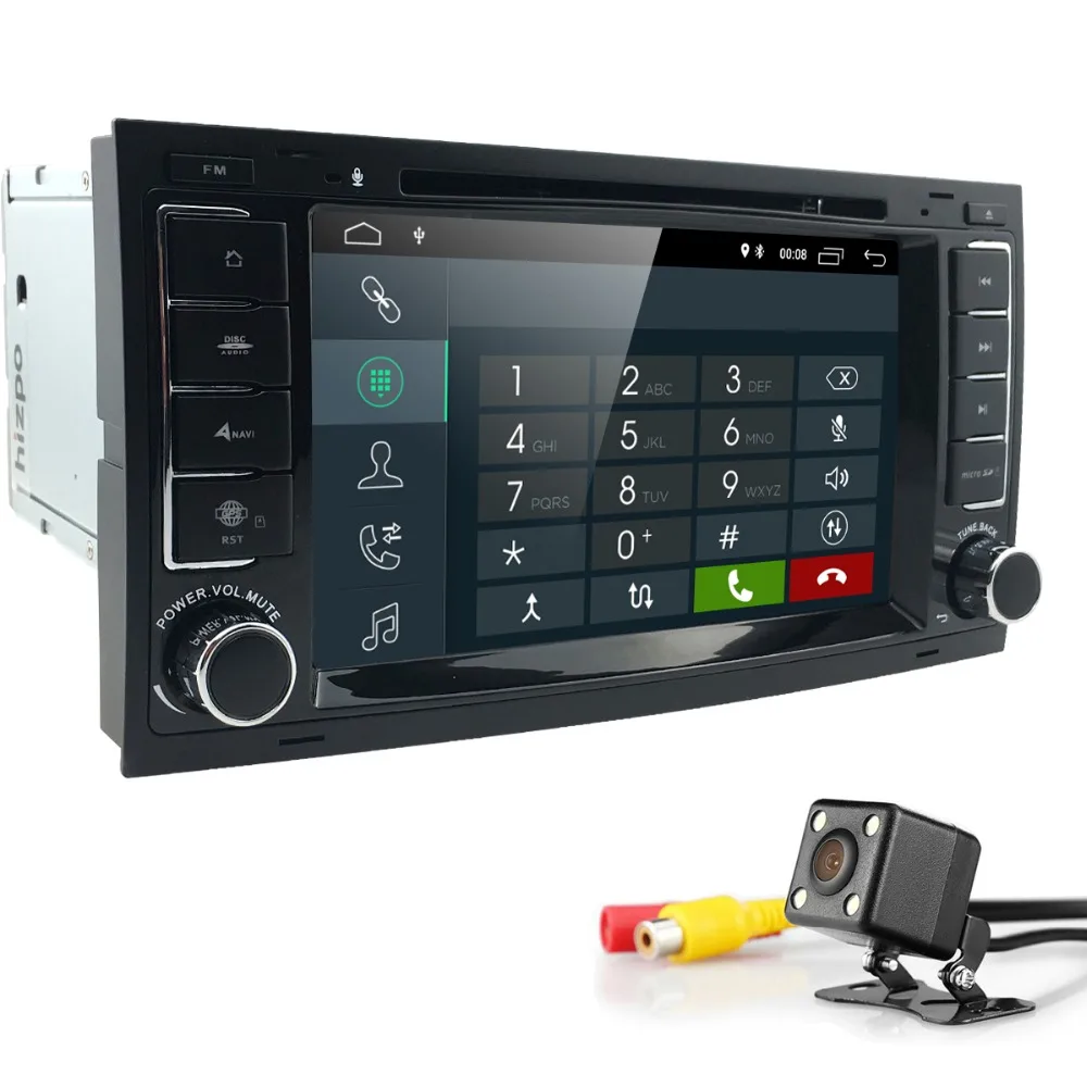 

7 inch Quad core Android 8.1 Car DVD player for V W Tourage 2004-2011 T5 Multivan/Transporter 2004 to 2009 mirror-link Camera