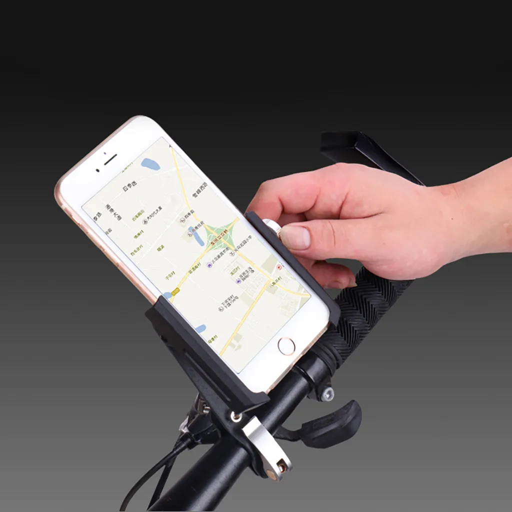 

Aluminum Bicycle Racks Holder Alloy Bike Handlebar For Cell Phone GPS Mount Bicycle Racks#y35
