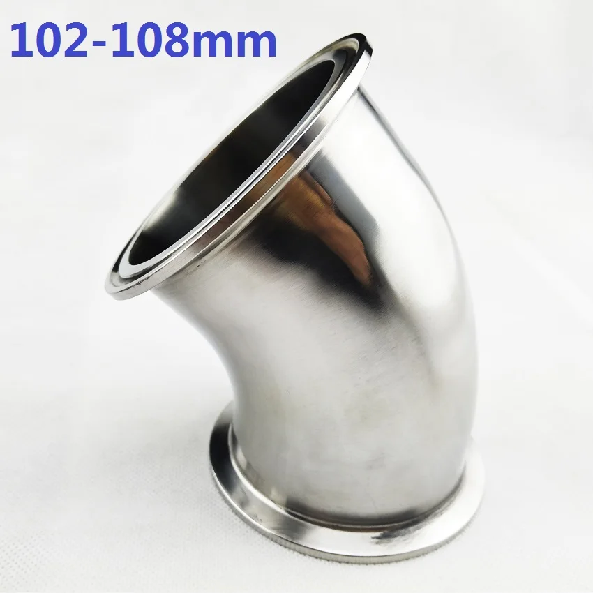 OD102mm 108mm Tri clamp 119 мм нержавеющая сталь 304 санитарный наконечник Clamp налокотник 45