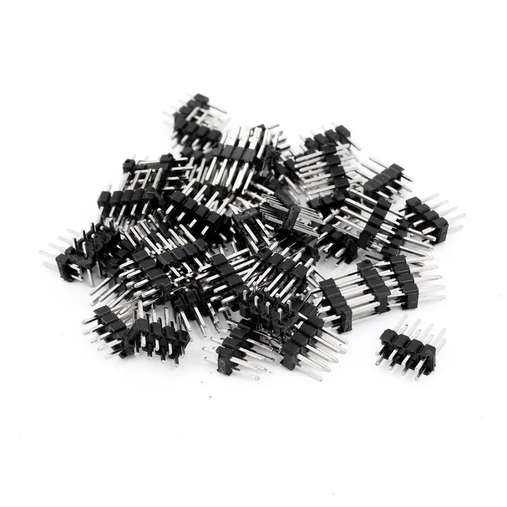 50 x Double Row 2x4Pin 2.54mm Male Pin Header IC Connectorsin