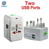 All in One Universal International Plug Adapter 2 USB Port World Travel AC Power Charger Adaptor with AU US UK EU converter Plug ► Photo 3/6