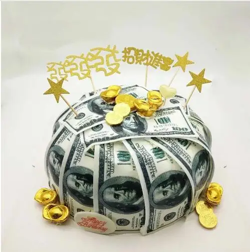 

36 pcs Edible Money Wafer Paper for Cake Decoration, USD Dollar, GBP, Rupee, EUR Customized Wafer Paper cupcke decorating tools