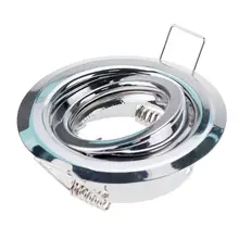 Заводская хромоникель Встраиваемый прожектор монтажная рама MR16 GU10 розетка прикрепляемый к потолку фитинг отверстие лампа осветительный прибор