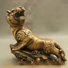 Песня voge gem S7002 " Народные Китайские Бронзовые Животные Горы Король Год Зодиака Рычание Тигра Статуя