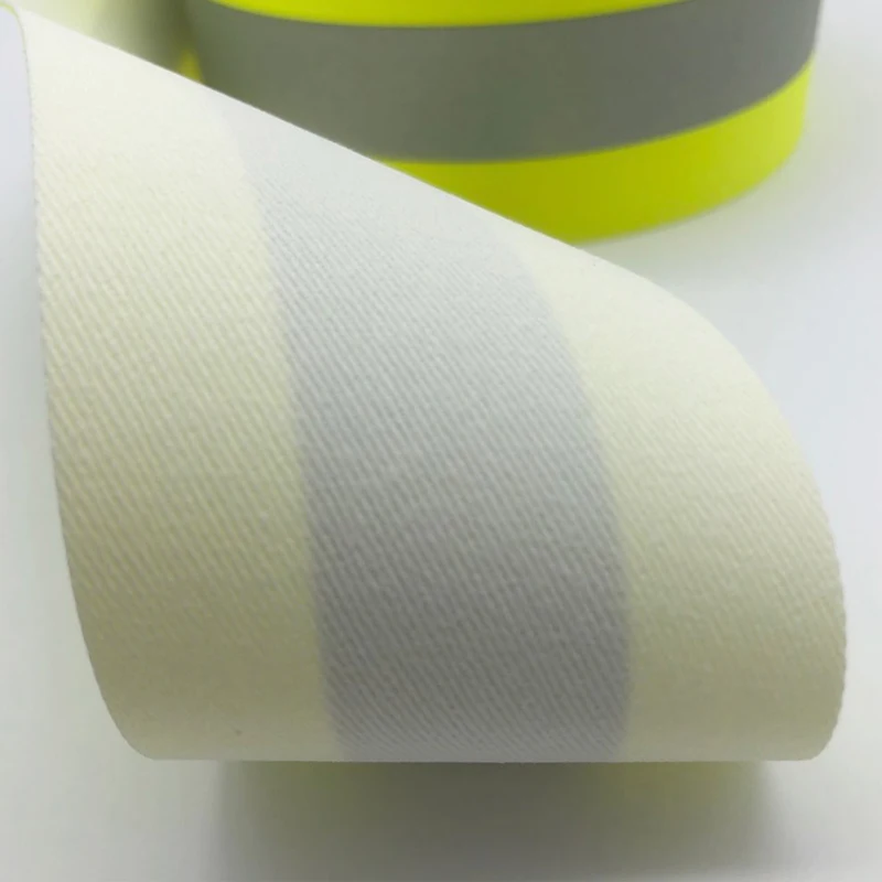 Reflective Flame Retardant Fabric Material with 100% Cotton Backing Sew On clothing