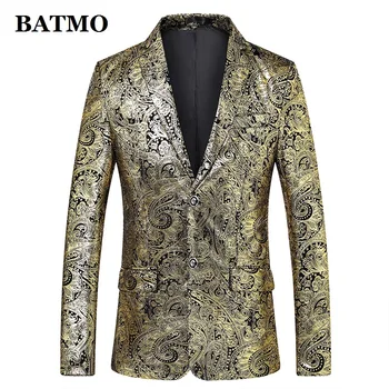 

BATMO 2019 new arrival spring high quality print casual blazers men,men's suits,men's casual jackets,plus-size M-5XL 901