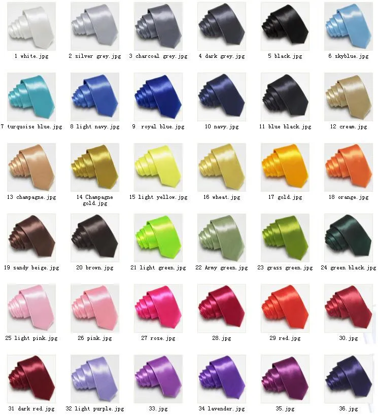 total 5cm solid color ties