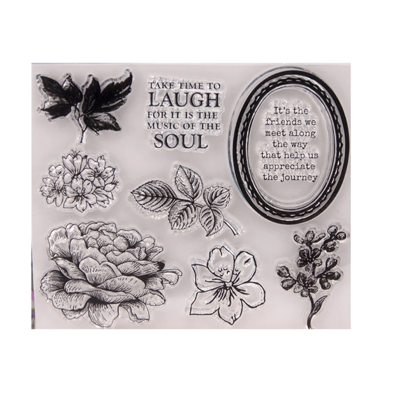 

Flower Transparent Clear Silicone Stamp Cling Seal DIY Scrapbooking Card Decor--Y142