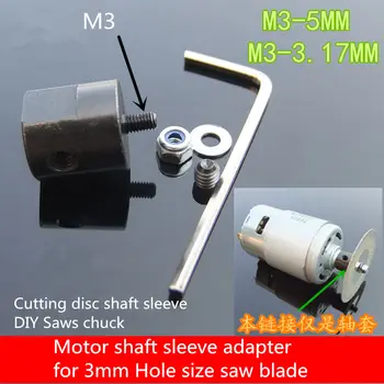 

1PCS SC033 Cutting disc shaft sleeve DIY Saws chuck Motor shaft sleeve adapter for 3mm Hole size saw blade grinding wheel