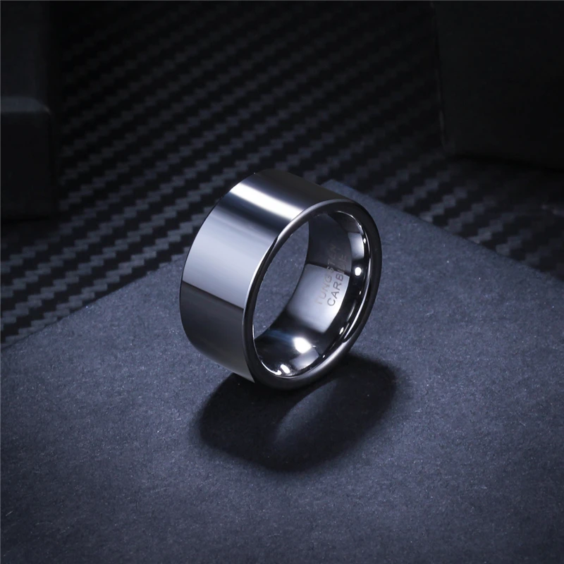 Dropshipping Custom Laser Name Anniversary Date Tungsten Wedding Band 11mm Big Rings for Men Male Personalize Jewelry Size 7-13