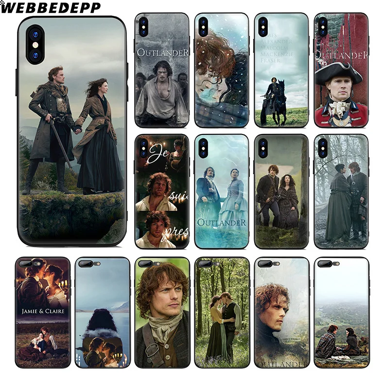 WEBBEDEPP Outlander Tv Shows Soft Silicone Case for Apple iPhone 11 Pro Xr Xs Max X or 10 8 7 6 6S Plus 5 5S SE TPU |