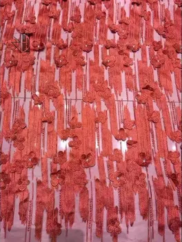

Z-han7102 embroidered African French Lace Fabric good looking 3d flower African Tulle Lace Fabric