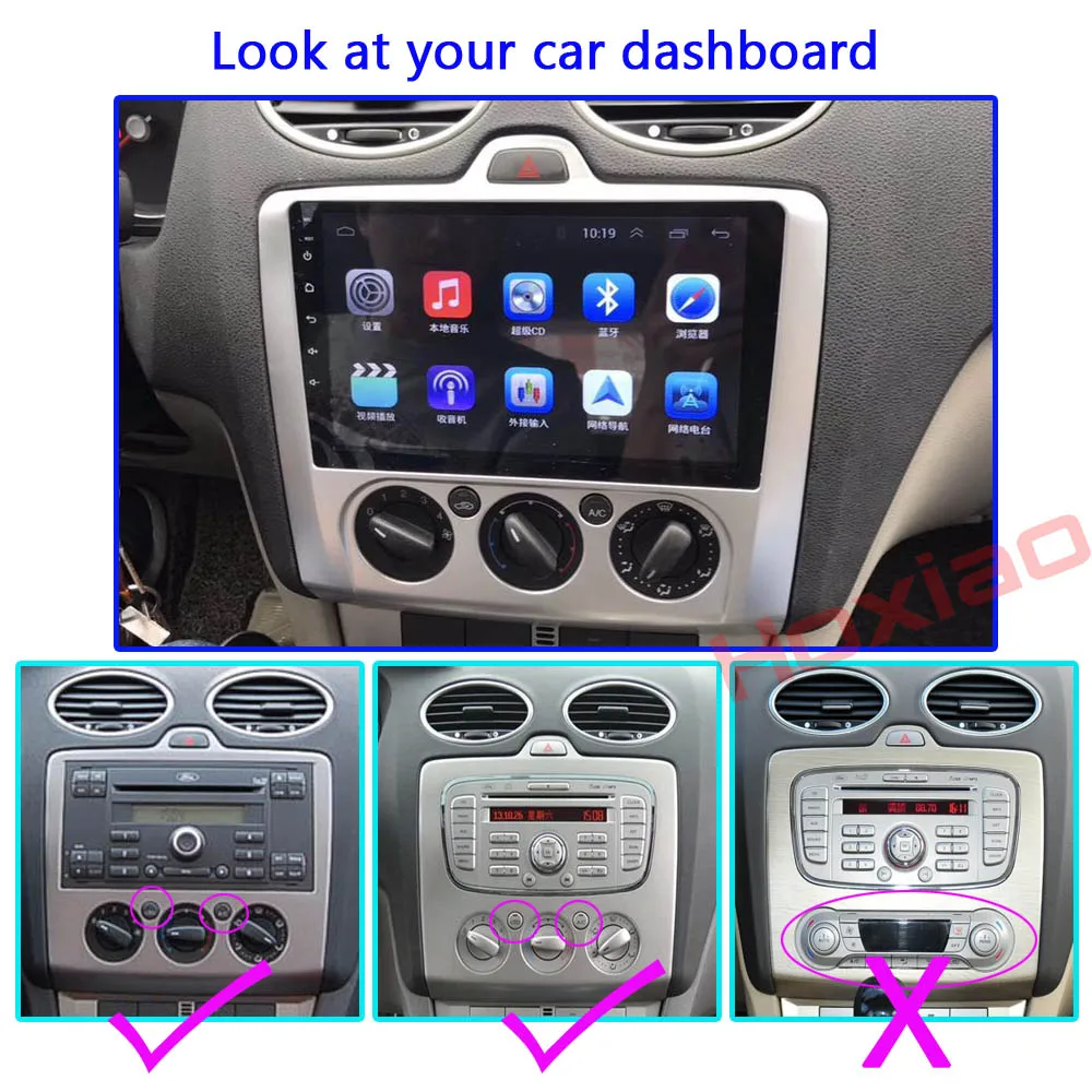 Discount 2+32 2din Android Quad Core Car DVD Player GPS Navi for Ford Focus 2004-2011 Support WIFI DVR camera 2 din Car multimedia player 2