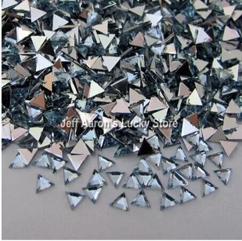 

10000PCS Triangle 3D Acrylic Nail Art Decorations Flat Back Rhinestones Gems Cell Phone Decoration accessories Wholesale