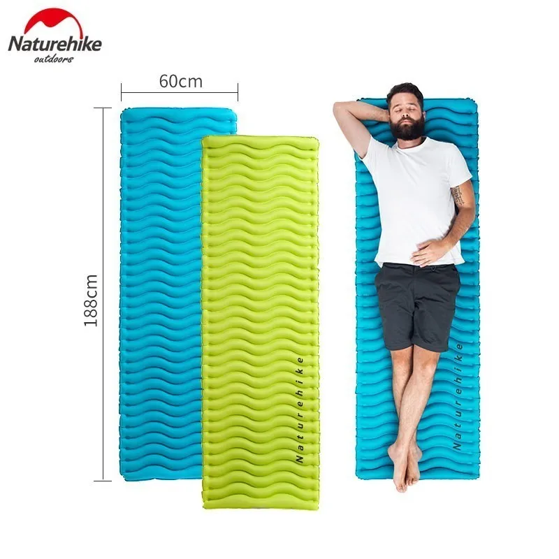 

Naturehike Outdoor Inflatable Mattress Cushion Sleeping Bag Mat Fast Fill Air Moistureproof Camping Equipment Sleeping Pad 582g