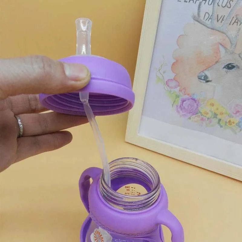 1 шт 150/240 мл стеклянная силиконовая полностью автоматическая бутылочка для кормления и ухода за ребенком бутылочка для кормления новорожденных