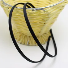 10 черная металлическая повязка на голову, покрытая атласной лентой для волос 5 мм для поделок своими руками