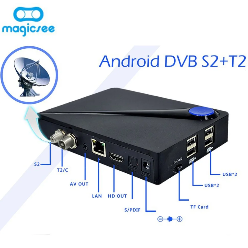 

Magicsee C300 Smart TV Box Amlogic S905D Quad-core 2GB 16GB DVB-T2 DVB-S2 Cable Set Top Box Android 6.0 4K Smart Media Player